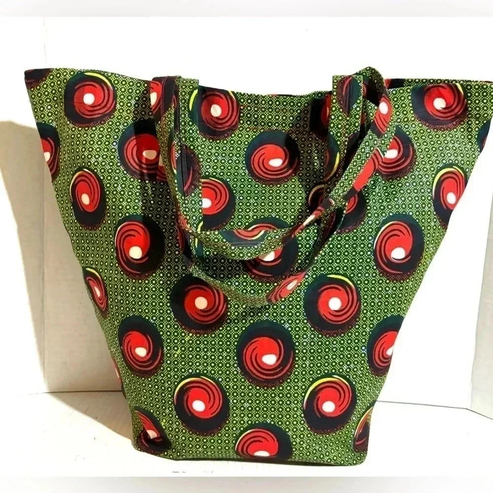 Handcrafted Ankara African multicolor print handbag